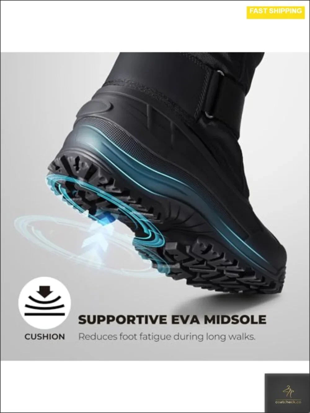 NORTIV 8 Waterproof Insulated Winter Snow Boots Men's Outdoor Tall Boots